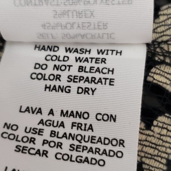 New A'reve Black Lace Cardigan  w/ Fringe Open Cardigan L - Picture 12 of 12